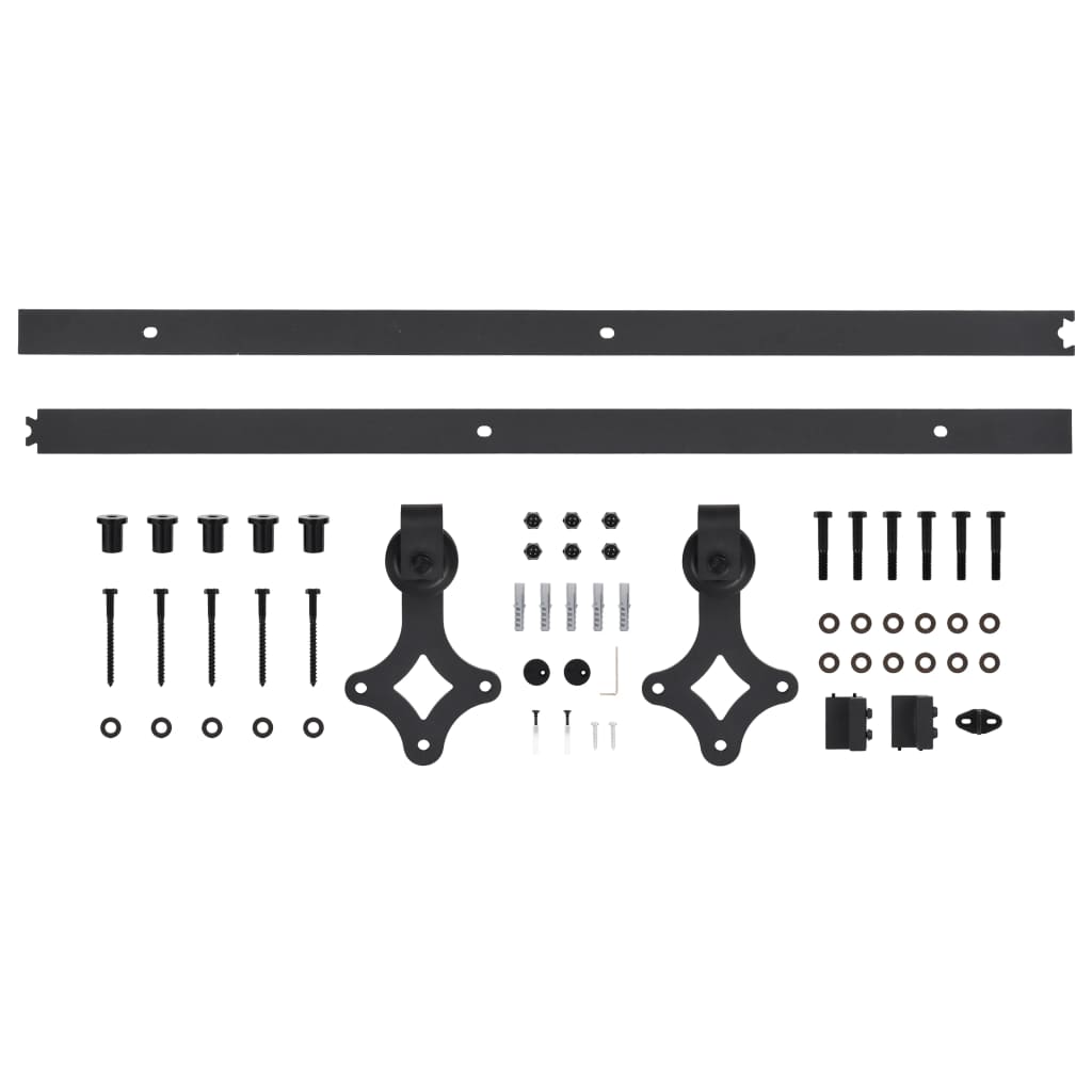 Schiebetürbeschlag-Set SKIEN 183 cm Stahl Schwarz