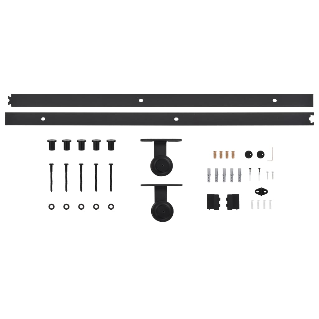 Schiebetürbeschlag-Set SKIEN 200 cm Stahl Schwarz