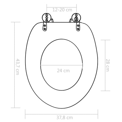 Toilettensitze 2 Stk. mit Soft-Close-Deckel MDF Muschel-Design