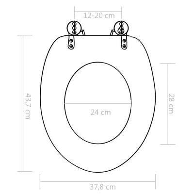 Toilettensitze 2 Stk. mit Soft-Close-Deckel MDF Stein-Design