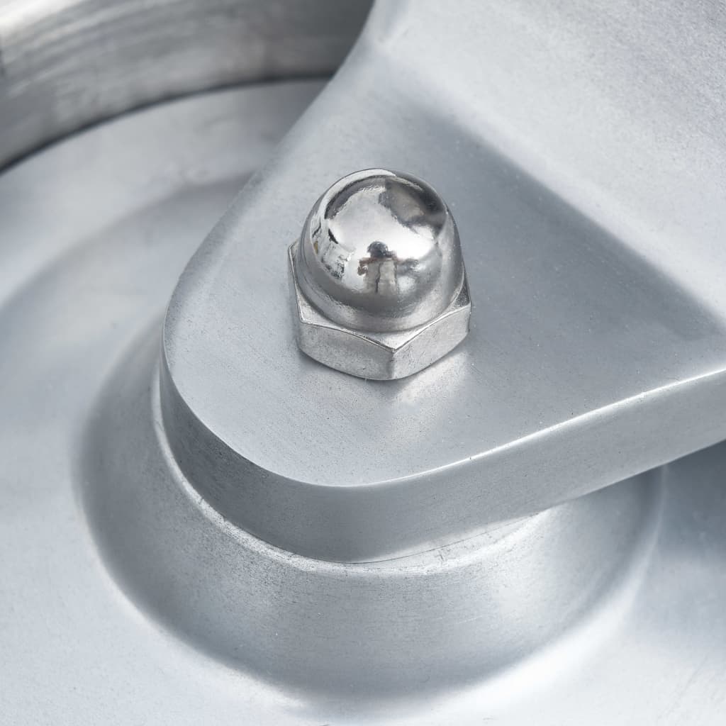 Hamburgerpresse mit 500 Trennpapieren Aluminium 10 cm