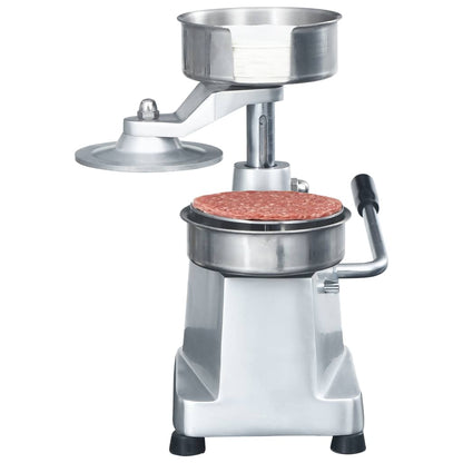 Hamburgerpresse mit 500 Trennpapieren Aluminium 13 cm