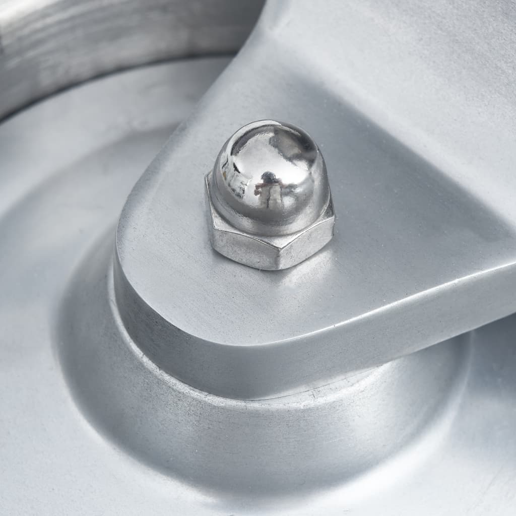 Hamburgerpresse mit 500 Trennpapieren Aluminium 13 cm