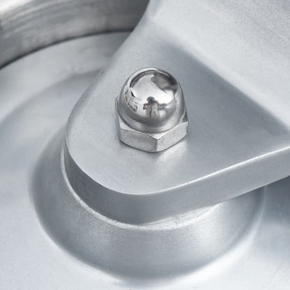 Hamburgerpresse mit 500 Trennpapieren Aluminium 13 cm