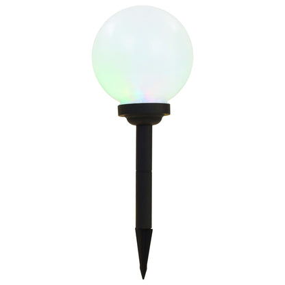 Außen-Solarlampen 6 Stk. LED Kugel 20 cm RGB