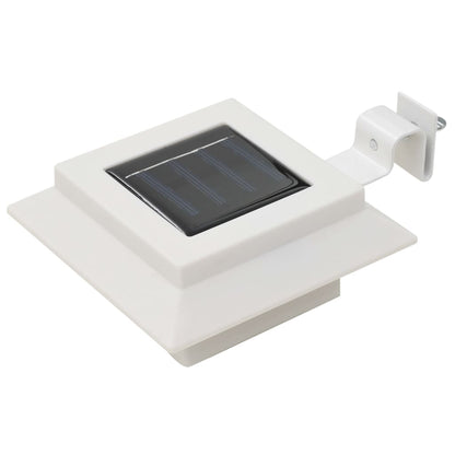 Solar-Außenleuchten 12 Stk. LED Rechteckig 12 cm Weiß