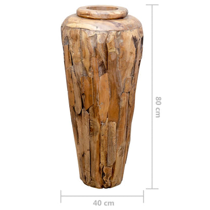 Deko-Vase 40 x 80 cm Massivholz Teak