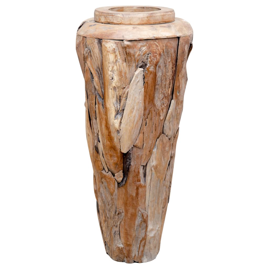 Deko-Vase 40 x 80 cm Massivholz Teak