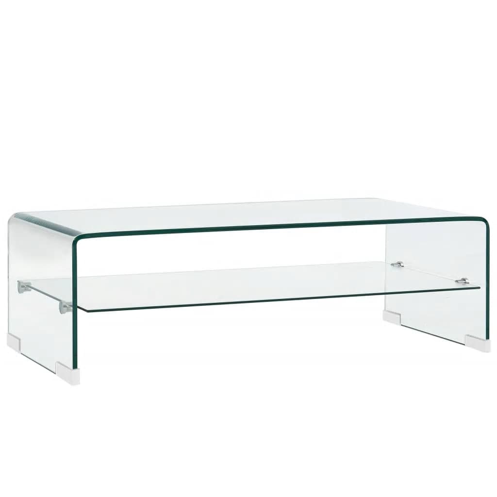 Couchtisch Transparent 98×45×31 cm Hartglas