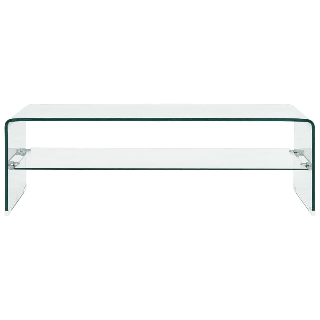 Couchtisch Transparent 98×45×31 cm Hartglas