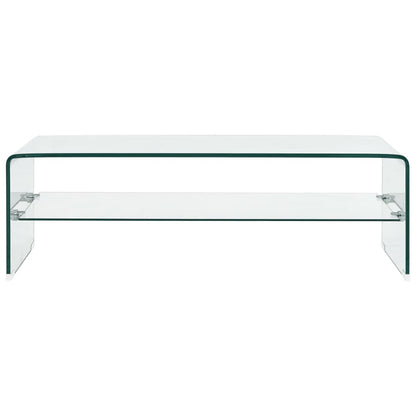 Couchtisch Transparent 98×45×31 cm Hartglas