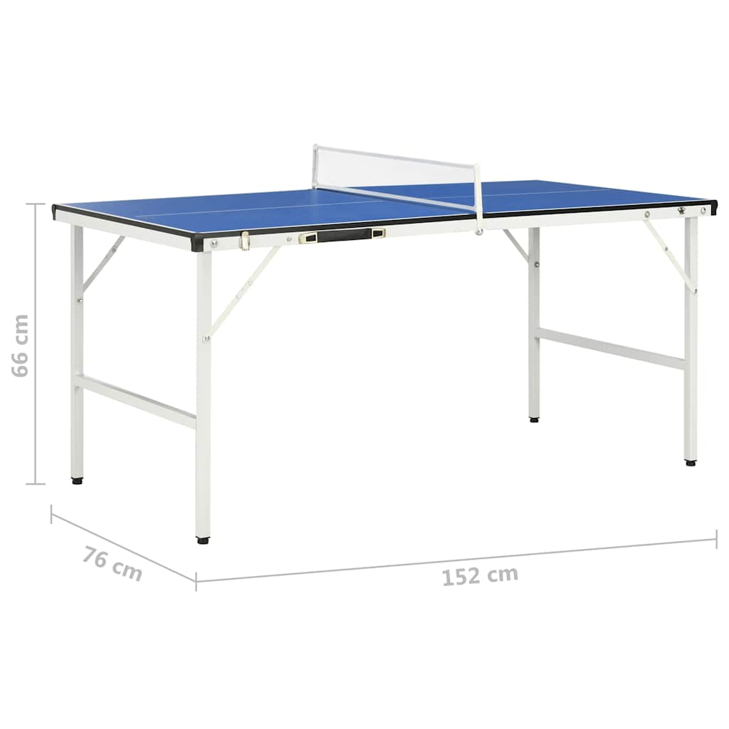 Tischtennisplatte mit Netz 5 Fuß 152×76×66 cm Blau