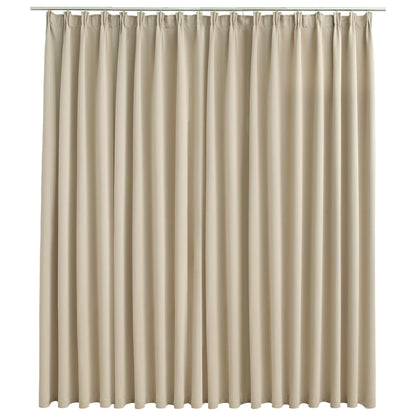 Verdunkelungsvorhang mit Haken Beige 290 x 245 cm