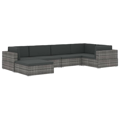 Modular-Sofa-Mittelteil 1 Stk. + Auflagen Poly Rattan Schwarz