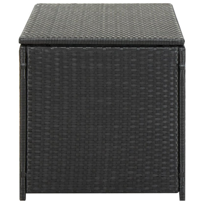 Gartenbox Poly Rattan 100x50x50 cm Schwarz