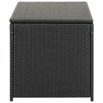 Gartenbox Poly Rattan 100x50x50 cm Schwarz