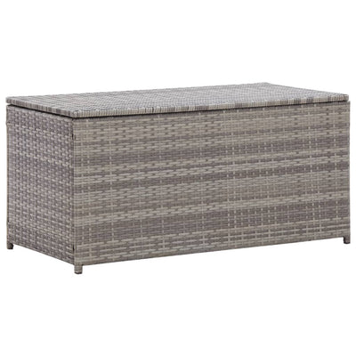 Gartenbox Poly Rattan 100x50x50 cm Grau