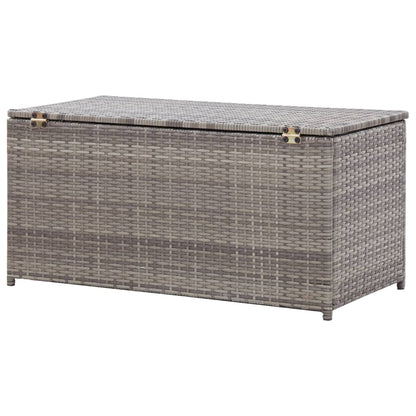 Gartenbox Poly Rattan 100x50x50 cm Grau