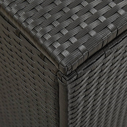 Gartenbox Poly Rattan 200x50x60 cm Schwarz