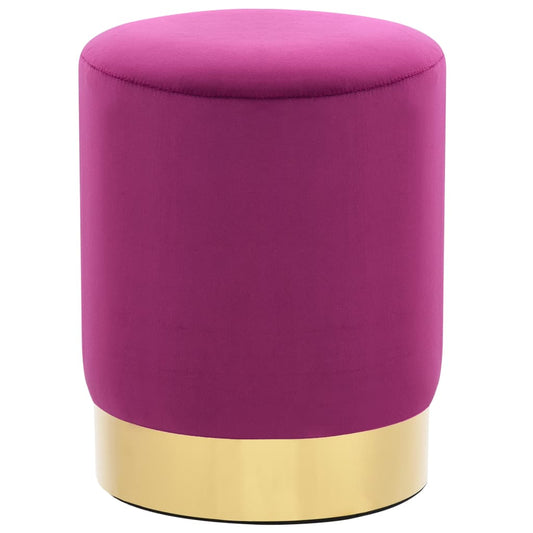 Hocker Lila und Golden Samt