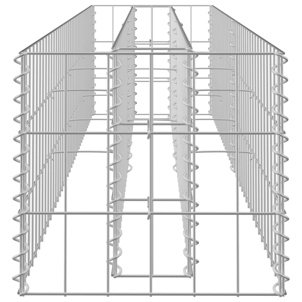 vidaXL Gabionen-Hochbeet Verzinkter Stahl 180×30×30 cm