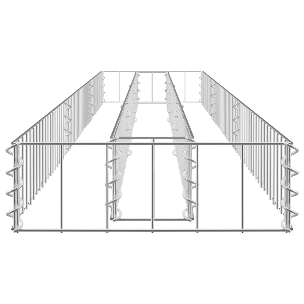 Gabionen-Hochbeet Verzinkter Stahl 270x30x10 cm