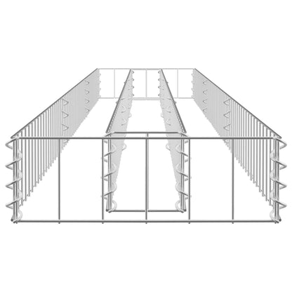 Gabionen-Hochbeet Verzinkter Stahl 270x30x10 cm