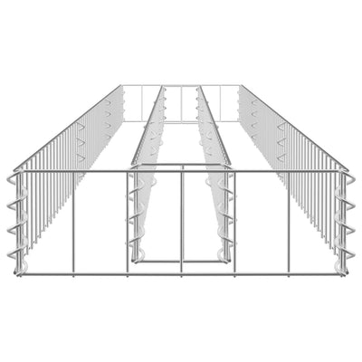 Gabionen-Hochbeet Verzinkter Stahl 270x30x10 cm