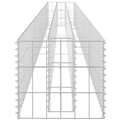 vidaXL Gabionen-Hochbeet Verzinkter Stahl 360×30×30 cm