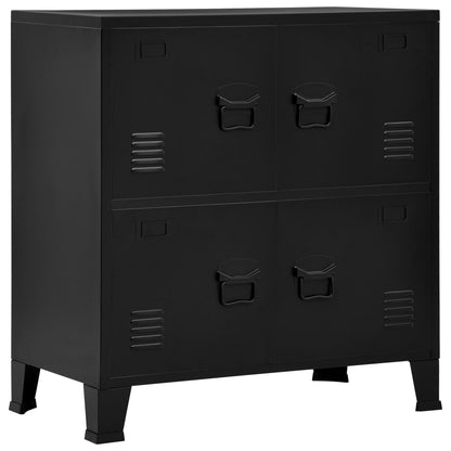 Lagerschrank Industrial Schwarz 75x40x80 cm Stahl