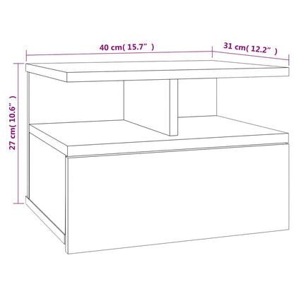 Hängender Nachttisch Sonoma-Eiche 40x31x27 cm Holzwerkstoff