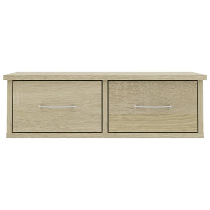 Wand-Schubladenregal Sonoma-Eiche 60x26x18,5 cm Holzwerkstoff