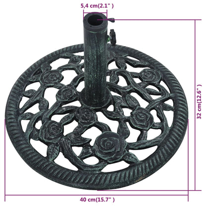 Sonnenschirmständer Grün 9 kg 40 cm Gusseisen