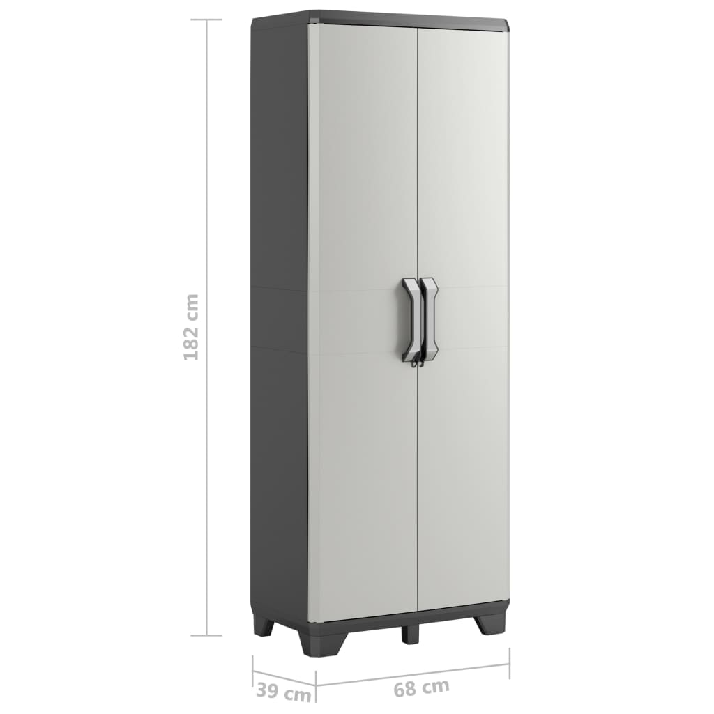 Keter Lagerschrank mit Regalböden Gear Schwarz und Grau 182 cm