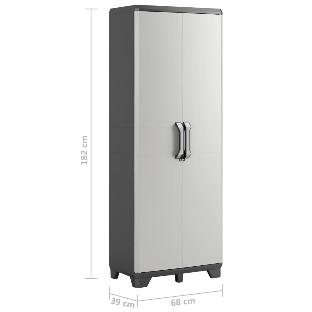 Keter Mehrzweckschrank Gear Schwarz und Grau 182 cm