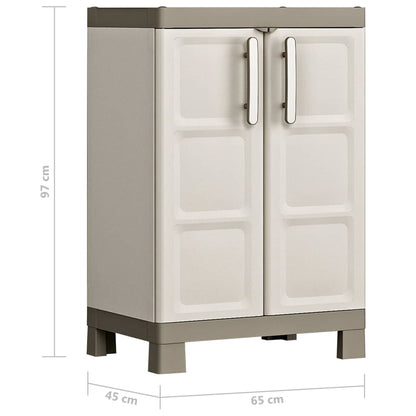 Keter Lagerschrank Niedrig Excellence Beige und Taupe 97 cm