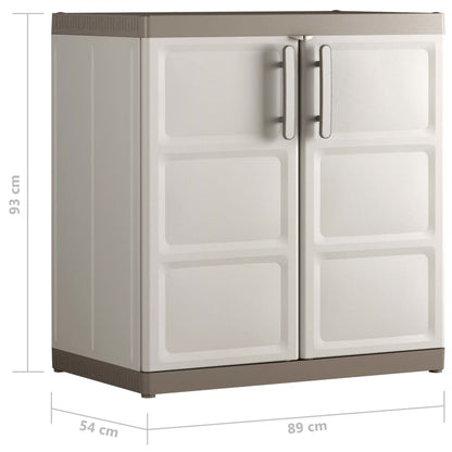 Keter Lagerschrank Excellence XL Niedrig Beige und Taupe 93 cm