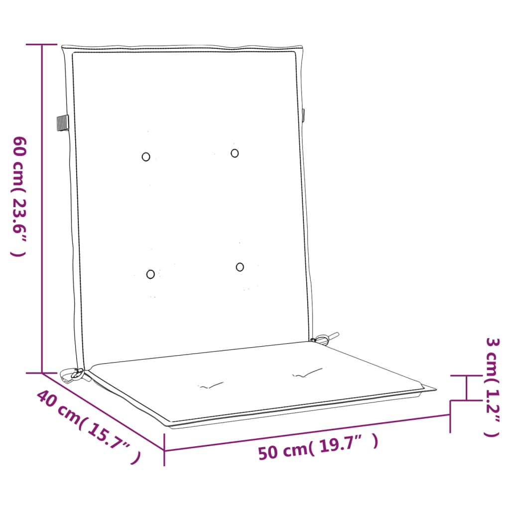 Gartenstuhlauflagen für Niedriglehner 4 Stk. Grün 100x50x3 cm