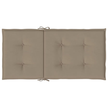 Gartenstuhlauflagen für Niedriglehner 2 Stk. Taupe 100x50x3 cm