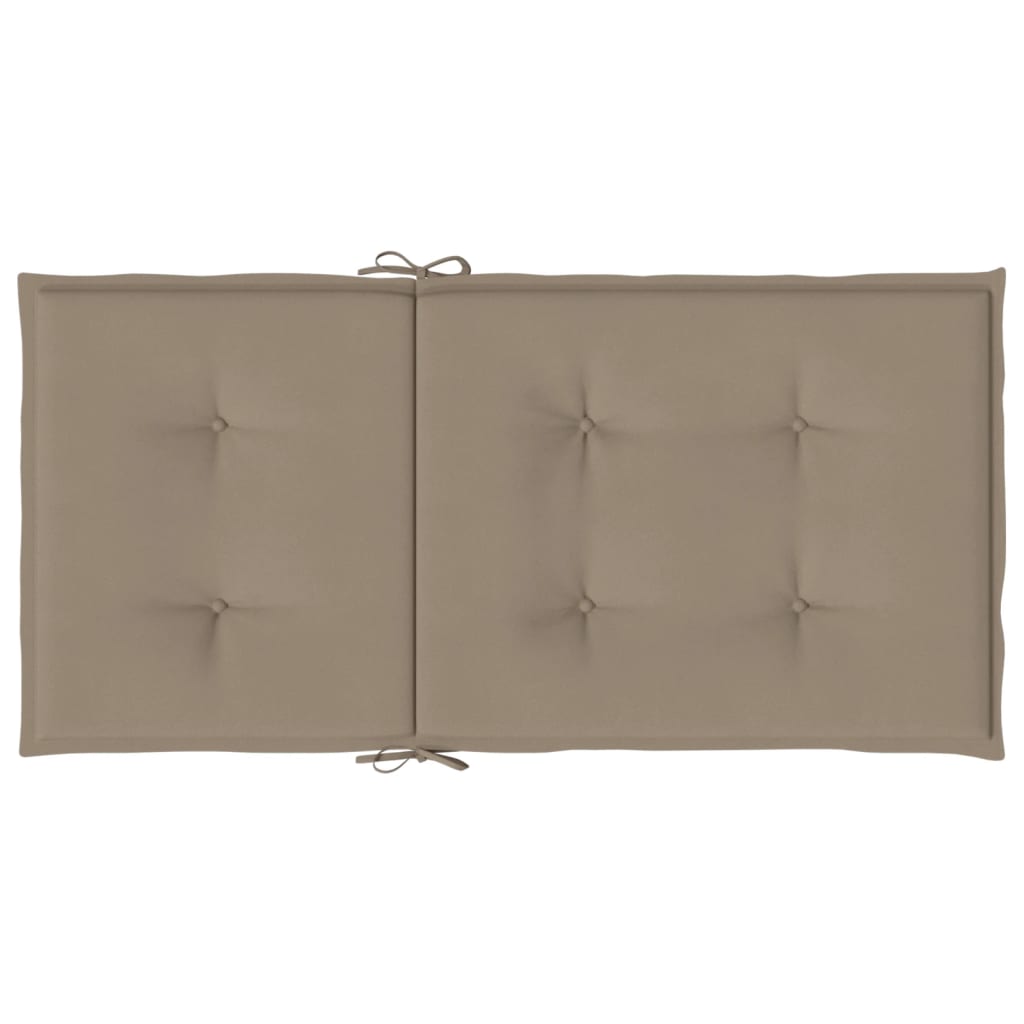 Gartenstuhlauflagen für Niedriglehner 4 Stk. Taupe 100x50x3 cm