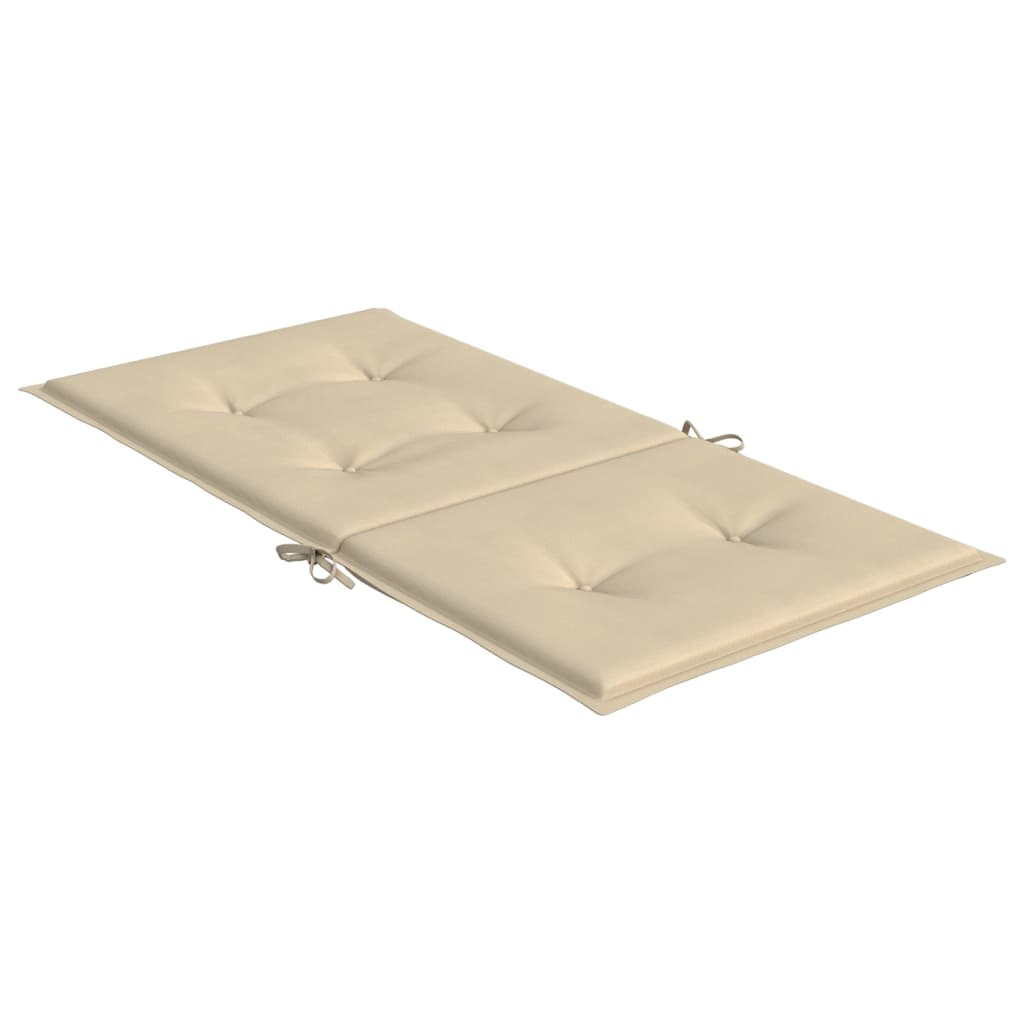 Gartenstuhlauflagen für Niedriglehner 2 Stk. Beige 100x50x3 cm