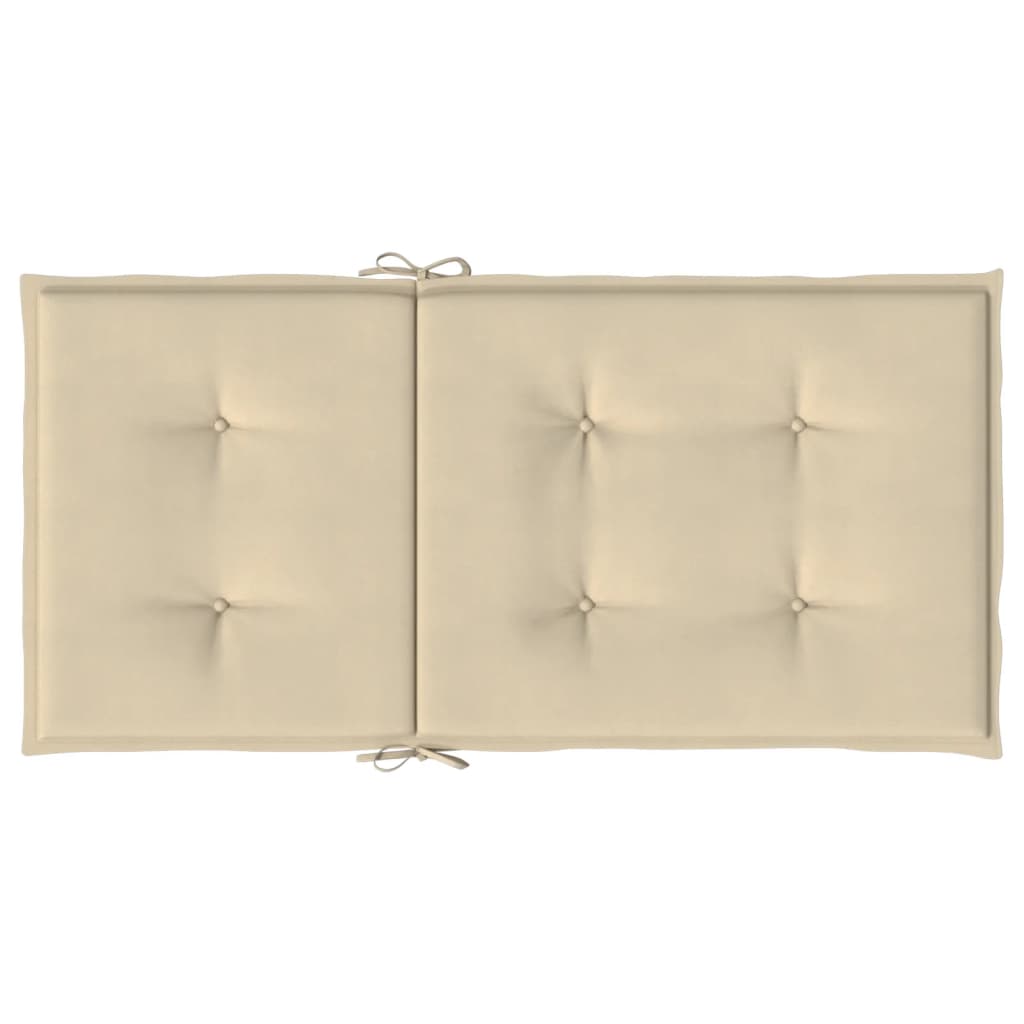 Gartenstuhlauflagen für Niedriglehner 4 Stk. Beige 100x50x3 cm