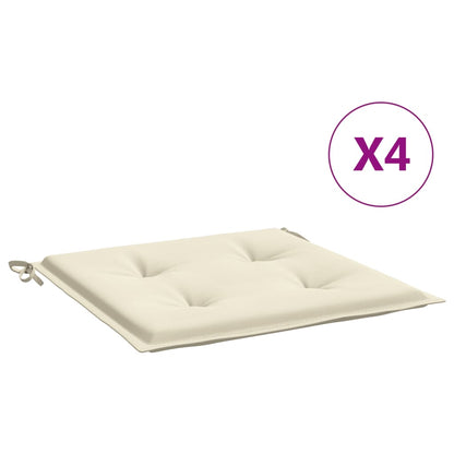 Gartenstuhl-Kissen 4 Stk. Creme 40x40x3 cm Oxford-Gewebe