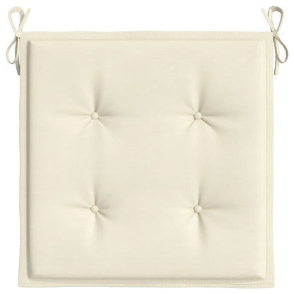 Gartenstuhl-Kissen 4 Stk. Creme 40x40x3 cm Oxford-Gewebe