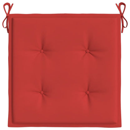 vidaXL Gartenstuhl-Kissen 4 Stk. Rot 40x40x3 cm Oxford-Gewebe