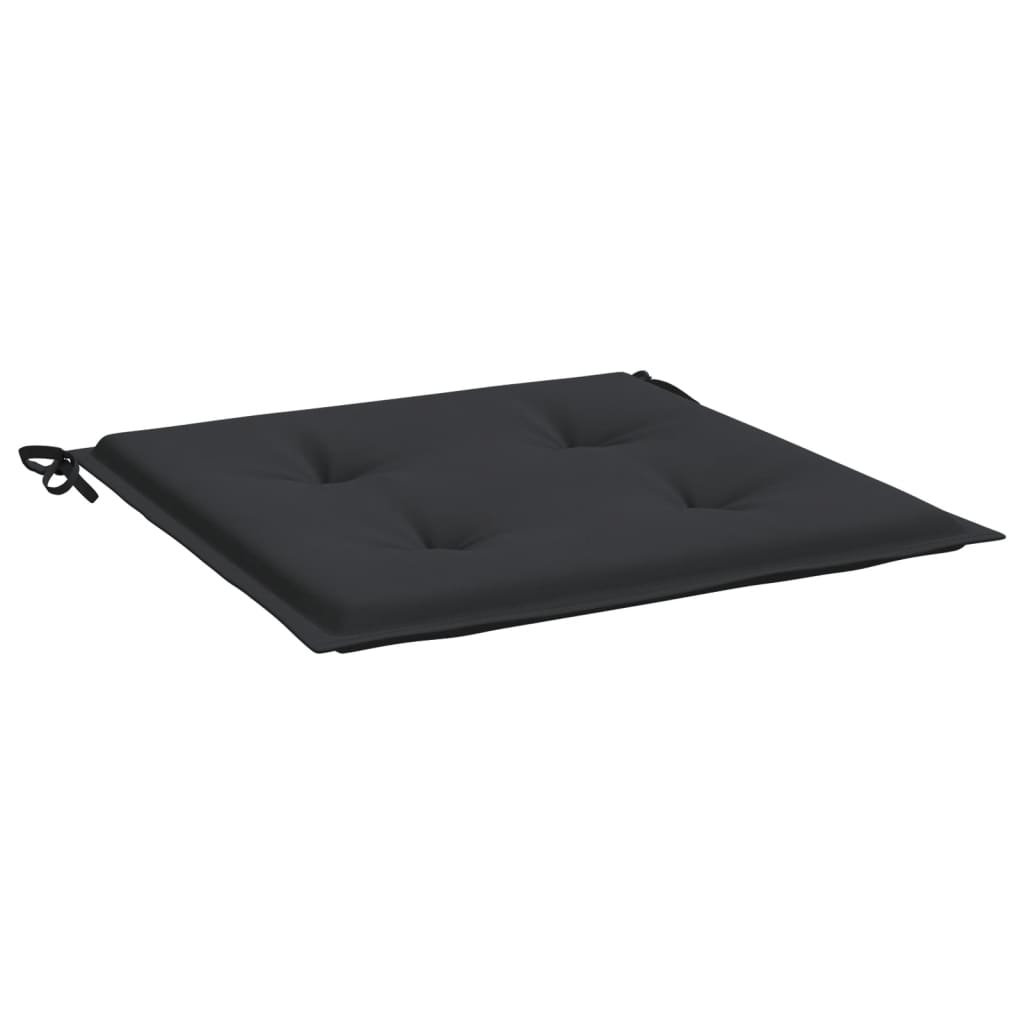 vidaXL Gartenstuhl-Kissen 4 Stk. Schwarz 40x40x3 cm Oxford-Gewebe