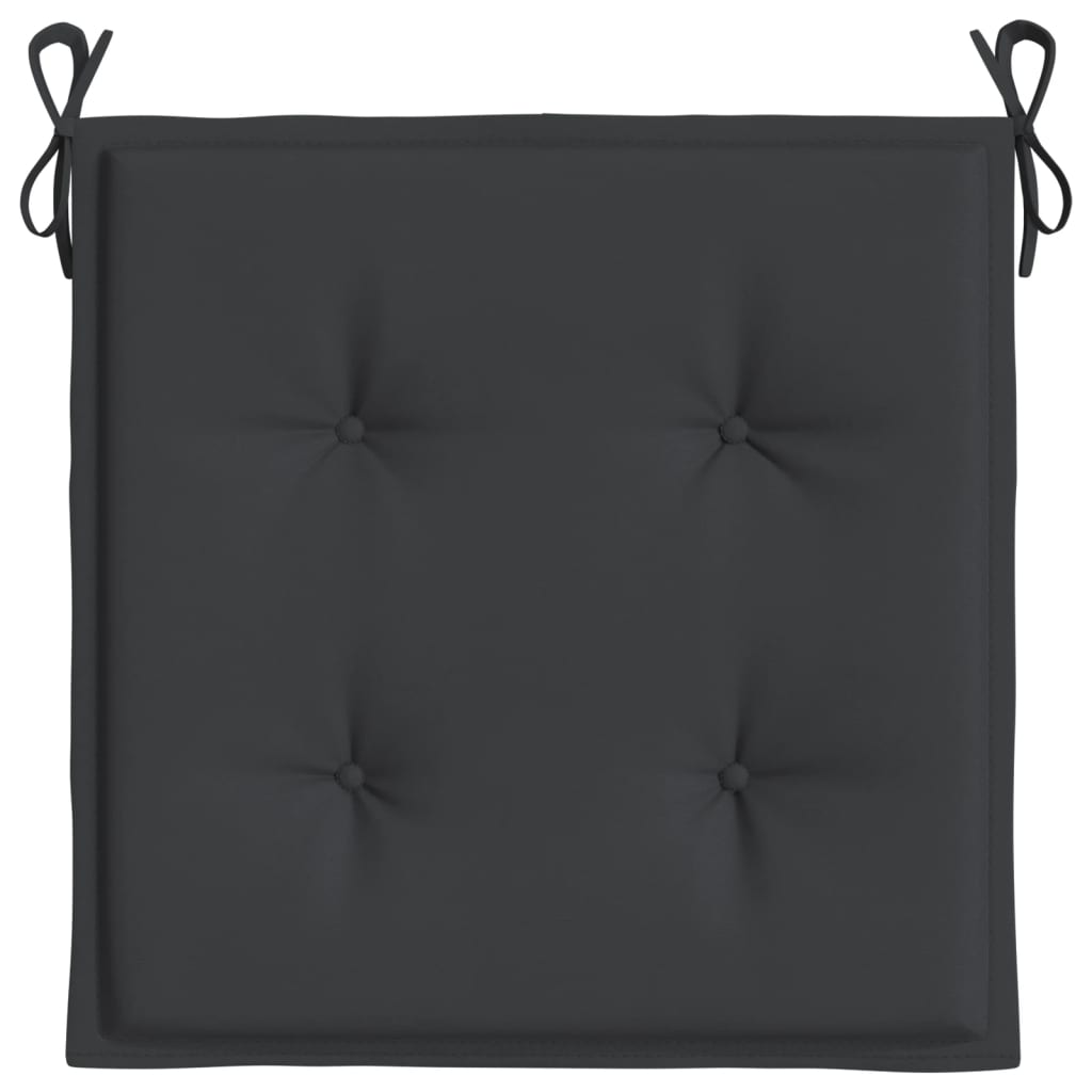 vidaXL Gartenstuhl-Kissen 4 Stk. Schwarz 40x40x3 cm Oxford-Gewebe