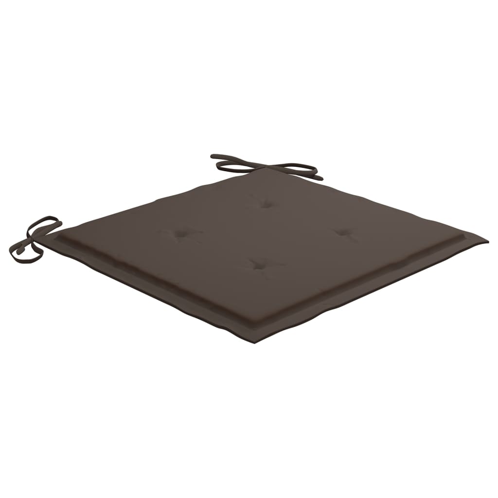 Gartenstuhl-Kissen 4 Stk. Taupe 40x40x3 cm Oxford-Gewebe