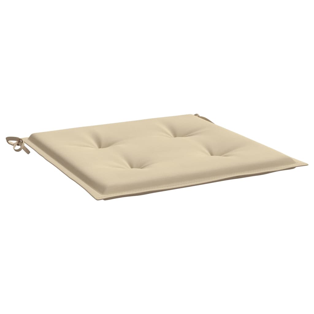 Gartenstuhl-Kissen 4 Stk. Beige 40x40x3 cm Oxford-Gewebe