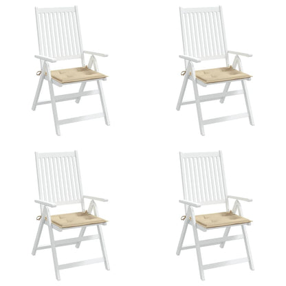 Gartenstuhl-Kissen 4 Stk. Beige 40x40x3 cm Oxford-Gewebe